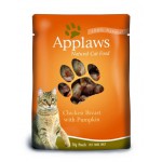 Applaws паучи для кошек с курицей и тыквой, Cat Chicken & Pumpkin pouch, 70г